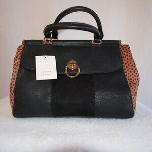 Black & Animal Print Satchel/ Crossbody - LC Lauren Conrad